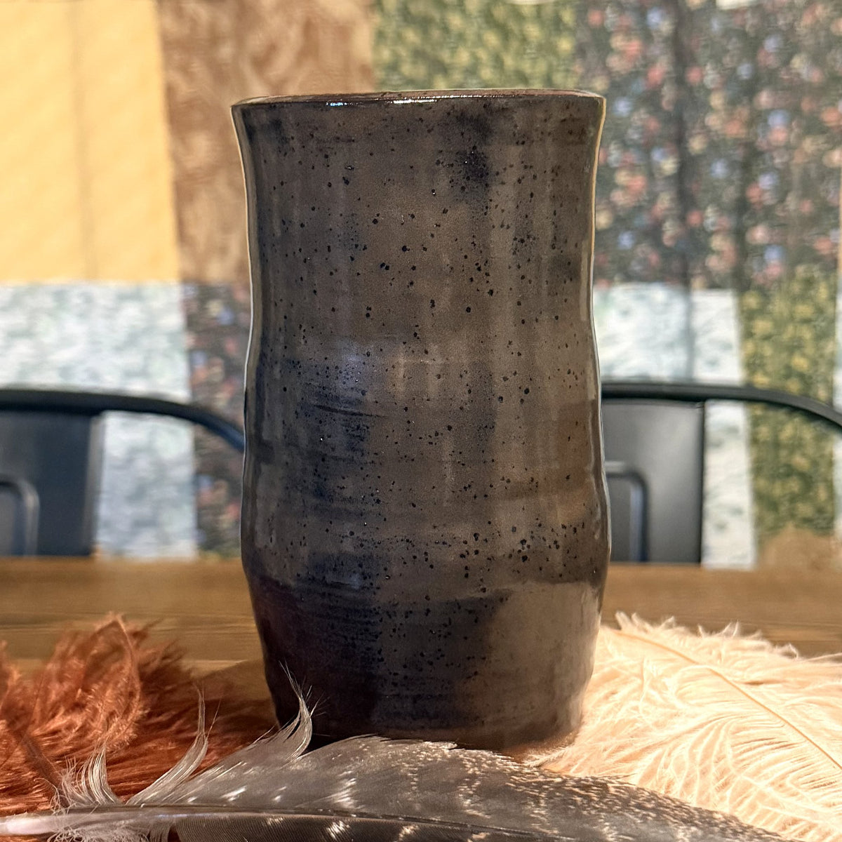 Brown Vase, handmade by Psalm 91 Pottery