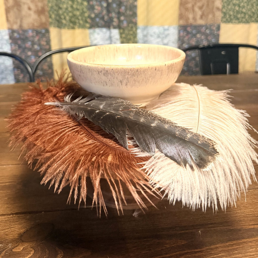 Cream Speckled Cereal Bowl, handmade by Psalm 91 Pottery