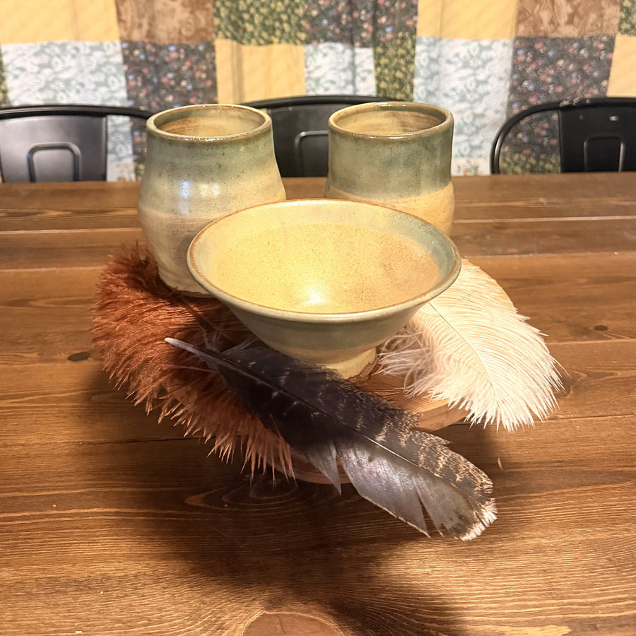 The Green Collection, handmade by Psalm 91 Pottery